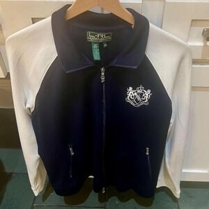 Ralph Lauren Track Jacket Iconic Logo Crested Xl Women's Sporty & Rich Girl